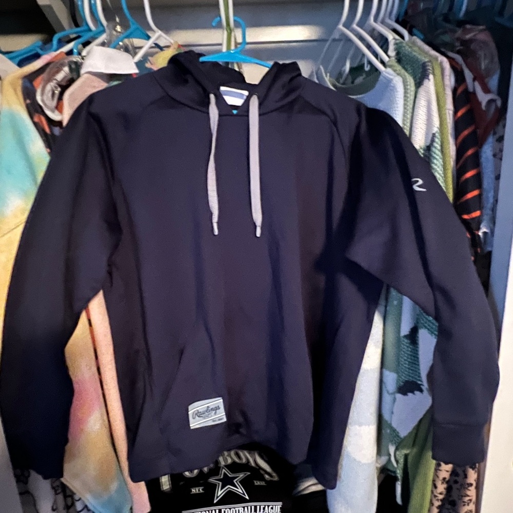 Rawlings Dark Blue Hoodie with Gray Accents